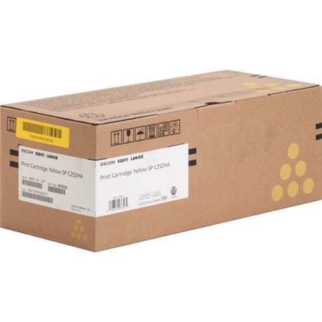 Ricoh SP C252HA Original Toner Cartridge - Laser - 6000 Pages - Yellow - 1 Each