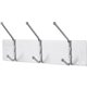 Safco 3-Hook Contemporary Steel Coat Hooks - 3 Hooks - 10 lb (4.54 kg) Capacity - for Garment - Steel - Silver - 1 Each