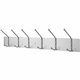 Safco 6-Hook Contemporary Steel Coat Hooks - 6 Hooks - 10 lb (4.54 kg) Capacity - for Garment - Steel - Silver - 1 Each