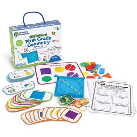Learning Resources Skill Builders! First Grade Geometry Activity Set - Theme/Subject: Fun - Skill Learning: Geometry, Shape, Fra