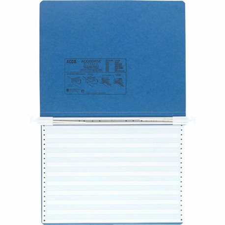 ACCO PRESSTEX Unburst Sheet Covers - 6" Binder Capacity - Fanfold - 11" x 14 7/8" Sheet Size - Light Blue - Recycled - Retractab