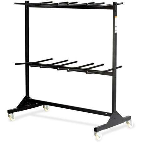 Safco Double Tier Chair Cart - 840 lb Capacity - 4 Casters - 4" Caster Size - Steel - x 64.5" Width x 33.5" Depth x 70.3" Height