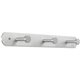 Safco Nail Head Coat Hook - 3 Hooks - 30 lb (13.61 kg) Capacity - 1" Size - for Garment - Aluminum - Silver - 1 Each