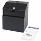 Safco Steel Suggestion Box - External Dimensions: 7.3" Width x 6" Depth x 8.5" Height - 25 x Card - Key Lock Closure - Steel - B