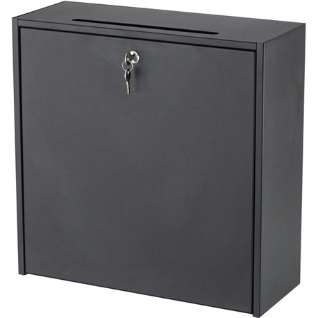 Safco Wall-mounted Inter-department Locking Mailbox - 12" Height - External Dimensions: 18" Width x 7.3" Depth x 18" Height - Hi