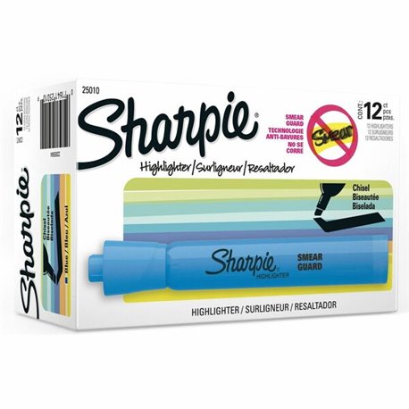 Sharpie Highlighter - Chisel Marker Point Style - Turquoise - 12 / Dozen