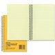 Rediform Brown Board 1-Subject Notebooks - 80 Sheets - Coilock - Red Margin - 16 lb Basis Weight - 5" x 7 3/4" - Green Paper - B