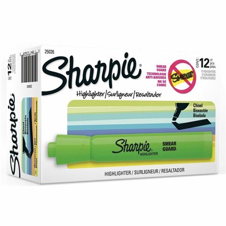 Sharpie Highlighter - Chisel Marker Point Style - Forest Green - 12 / Dozen