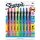 Sharpie Smear Guard Retractable Highlighters - Chisel Marker Point Style - Retractable - Assorted - Assorted Barrel - 8 / Set