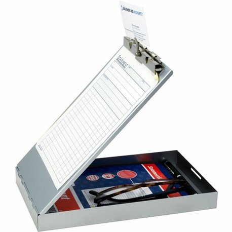 Saunders Recycled Aluminum Redi-Rite Clipboard - Top Opening - 6" x 9" - Aluminum - Silver - 1 Each