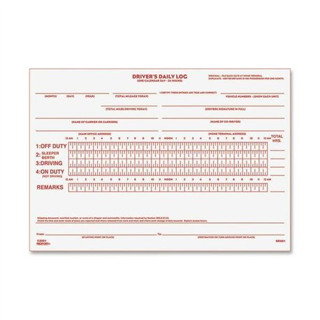 Rediform Driver's Daily Log Book - 31 Sheet(s) - Stapled - 2 Part - Carbon Copy - 7.87" x 5.50" Sheet Size - White - White Sheet
