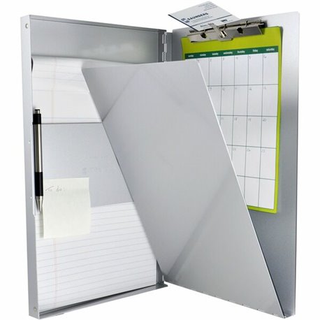 Saunders Snapak Side-open Storage Form Holder - 0.50" Clip Capacity - Storage for 30 Sheet - Side Opening - 8 1/2" x 14" - Alumi