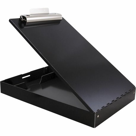 Saunders Redi-Rite Aluminum Storage Clipboard - 8 1/2" x 11" - Aluminum - Black - 1 Each