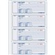 Rediform Money Receipt 4 Per Page Collection Forms - 400 Sheet(s) - 2 PartCarbonless Copy - 7" x 2.75" Sheet Size - White, Yello