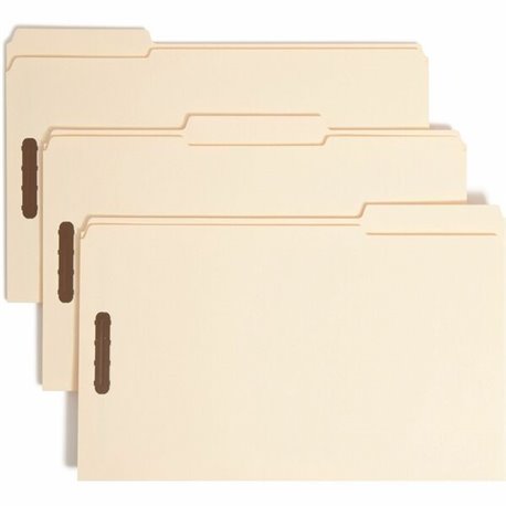 Smead 1/3 Tab Cut Legal Recycled Fastener Folder - 8 1/2" x 14" - 3/4" Expansion - 2 x 2K Fastener(s) - 2" Fastener Capacity for