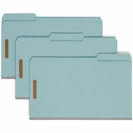 Smead 1/3 Tab Cut Legal Recycled Fastener Folder - 9 1/2" x 14 5/8" - 125 Sheet Capacity - 1" Expansion - 2 x 2K Fastener(s) - F