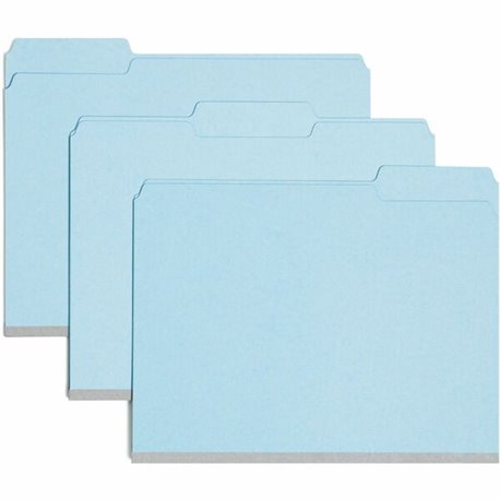 Smead Colored 1/3 Tab Cut Letter Recycled Top Tab File Folder - 8 1/2" x 11" - 1" Expansion - Top Tab Location - Assorted Positi