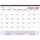 Brownline Vinyl Strip Monthly Desk Pad - Julian Dates - Monthly - 12 Month - January 2025 - December 2025 - 1 Month Single Page 