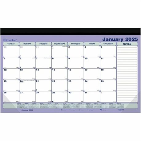 Brownline Magnetic Calendar - Monthly - 12 Month - January 2025 - December 2025 - 1 Month Single Page Layout - Twin Wire - Desk 