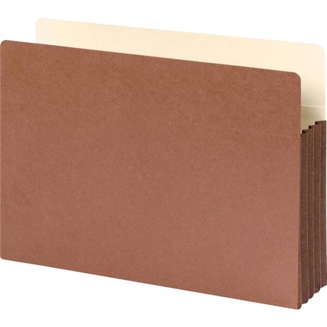 Smead Straight Tab Cut Legal Recycled File Pocket - 8 1/2" x 14" - 3 1/2" Expansion - Top Tab Location - Redrope - Redrope - 30%