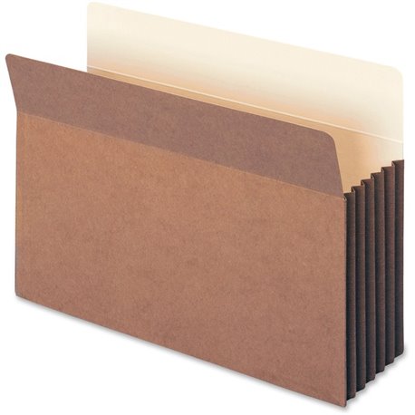 Smead TUFF Straight Tab Cut Legal Recycled File Pocket - 8 1/2" x 14" - 1200 Sheet Capacity - 5 1/4" Expansion - Redrope - 30% R