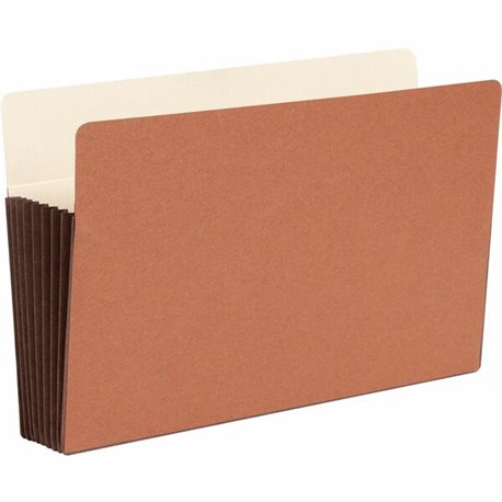 Smead TUFF Straight Tab Cut Legal Recycled File Pocket - 8 1/2" x 14" - 1600 Sheet Capacity - 7" Expansion - Redrope - 30% Recyc