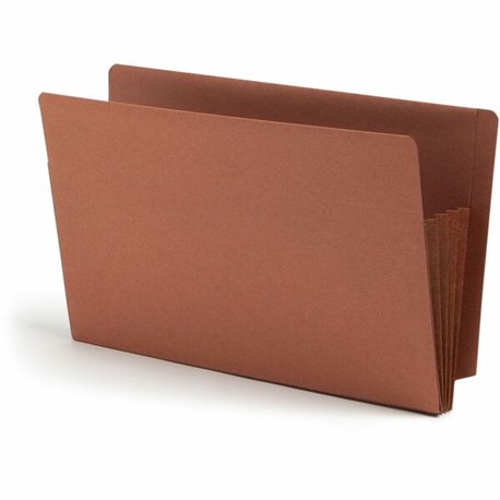 Smead TUFF Straight Tab Cut Legal Recycled File Pocket - 8 1/2" x 14" - 3 1/2" Expansion - Redrope - Redrope - 30% Recycled - 10