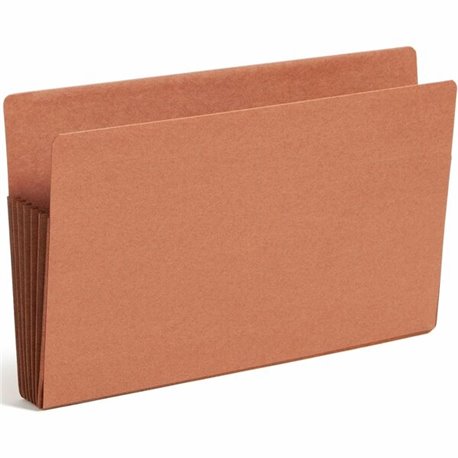 Smead TUFF Straight Tab Cut Legal Recycled File Pocket - 8 1/2" x 14" - 5 1/4" Expansion - Redrope - Redrope - 30% Recycled - 10