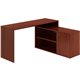 LYS L-Shape Workstation with Cabinet - Laminated L-shaped Top - 200 lb Capacity - 29.50" Height x 60" Width x 47.25" Depth - Ass