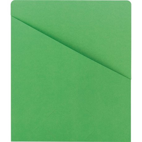 Smead Letter Recycled File Jacket - 8 1/2" x 11" - 1 Front Pocket(s) - Manila - Green - 10% Recycled - 25 / Pack