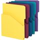 Smead 2/5 Tab Cut Letter Recycled File Pocket - 8 1/2" x 11" - 1" Expansion - Assorted - 10% Recycled - 5 / Pack