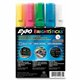 Expo Bright Sticks Marker Set - Bullet Marker Point Style - Pink, Blue, White, Yellow, Green Water Based Ink - Assorted Barrel -