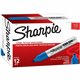 Sharpie King-Size Permanent Markers - Chisel Marker Point Style - Blue - Silver Plastic Barrel - 12 / Dozen