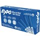 Expo Vis-A-Vis Wet-Erase Markers - Fine Marker Point - Blue - White Barrel - 12 / Dozen