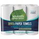 Seventh Generation 100% Recycled Paper Towels - 2 Ply - 11" x 5.40" - 140 Sheets/Roll - White - Paper - 6 / Pack