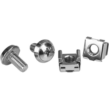 StarTech.com Rack Screws - 20 Pack - Installation Tool - 12 mm M6 Screws - M6 Nuts - Cabinet Mounting Screws and Cage Nuts - Ins