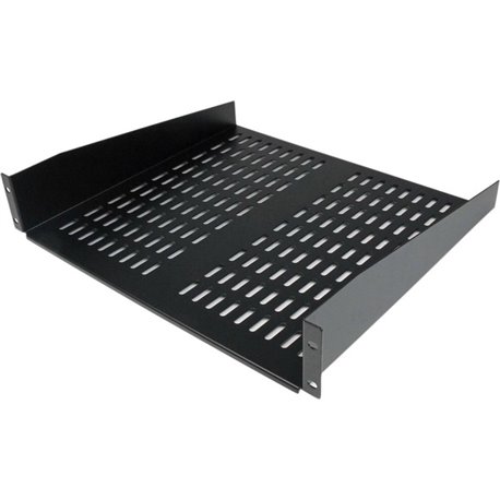 StarTech.com 2U 16in Universal Vented Rack Mount Cantilever Shelf - Fixed Server Rack Cabinet Shelf - 50lbs / 23kg - 2U 19in ven