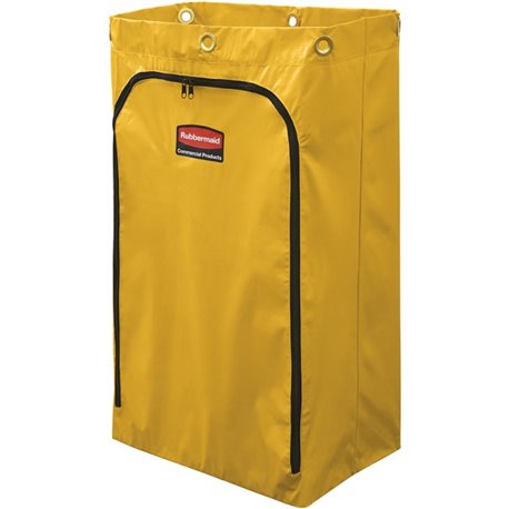 Rubbermaid Commercial 6173 Cleaning Cart 24-Gallon Replacement Bag - Yellow - Vinyl - 17.2" Height x 6.5" Width x 9.1" Length - 