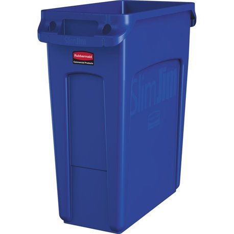 Rubbermaid Commercial Slim Jim Vented Container - 16 gal Capacity - Rectangular - Durable, Vented, Sturdy, Weather Resistant, Ha