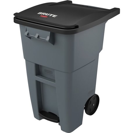 Rubbermaid Commercial Brute 50-gallon Step On Rollout Container - Step-on Opening - Rollout Lid - 50 gal Capacity - Manual - Hea