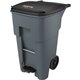 Rubbermaid Commercial 1971968 65 Gallon BRUTE Step-On Rollout Container - Gray - Step-on Opening - Rollout Lid - 65 gal Capacity