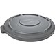 Rubbermaid Commercial Brute 32-Gallon Container Flat Lid - Round - Plastic - 1 Each - Gray