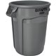 Rubbermaid Commercial Brute 32-Gallon Vented Container - 32 gal Capacity - Round - Handle, Heavy Duty, Reinforced, UV Coated, Da