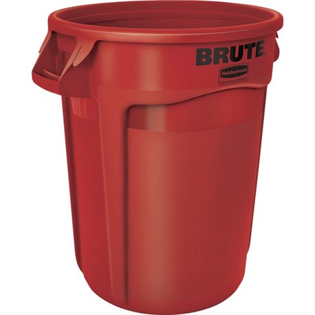 Rubbermaid Commercial Brute 32-Gallon Vented Container - 32 gal Capacity - Round - Warp Resistant, UV Coated, Reinforced, Damage