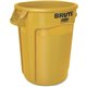 Rubbermaid Commercial Brute 32-Gallon Vented Container - 32 gal Capacity - Round - Handle, Reinforced, Heavy Duty, Tear Resistan