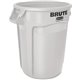 Rubbermaid Commercial Brute 32-Gallon Vented Containers - 32 gal Capacity - Round - Handle, UV Coated, Crush Resistant, Heavy Du