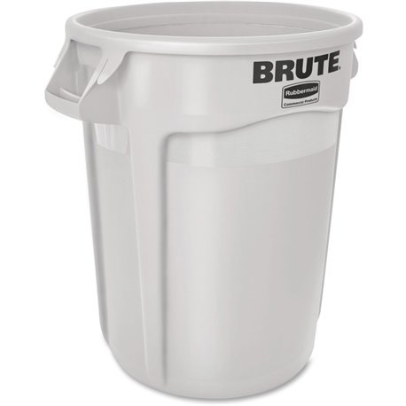 Rubbermaid Commercial Brute 32-Gallon Vented Containers - 32 gal Capacity - Round - Handle, UV Coated, Crush Resistant, Heavy Du