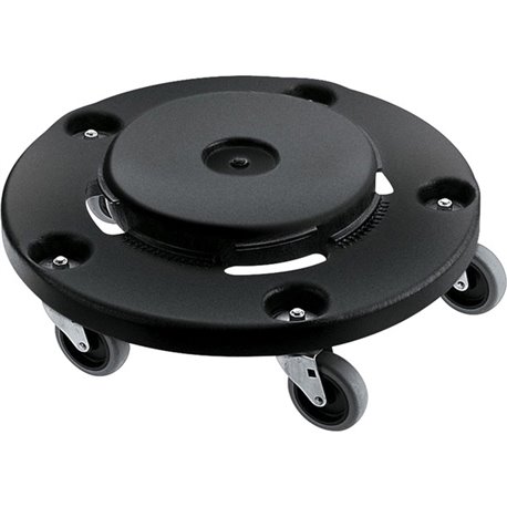 Rubbermaid Commercial Brute Easy Twist Round Dollies - 350 lb Capacity - 5 Casters - Structural Foam - x 18.3" Width x 6.6" Heig