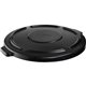 Rubbermaid Commercial Brute 44-gallon Container Lid - Round - Plastic - 1 Each - Black