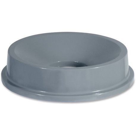 Rubbermaid Commercial Brute 32-Gallon Container Funnel Top Lids - Round - Plastic - 4 / Carton - Gray